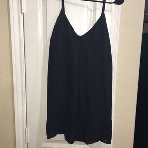 Black flowy slip dress